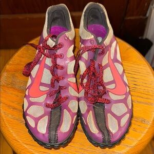 Nike Women's Purple and Hot Pink Track Sneakers